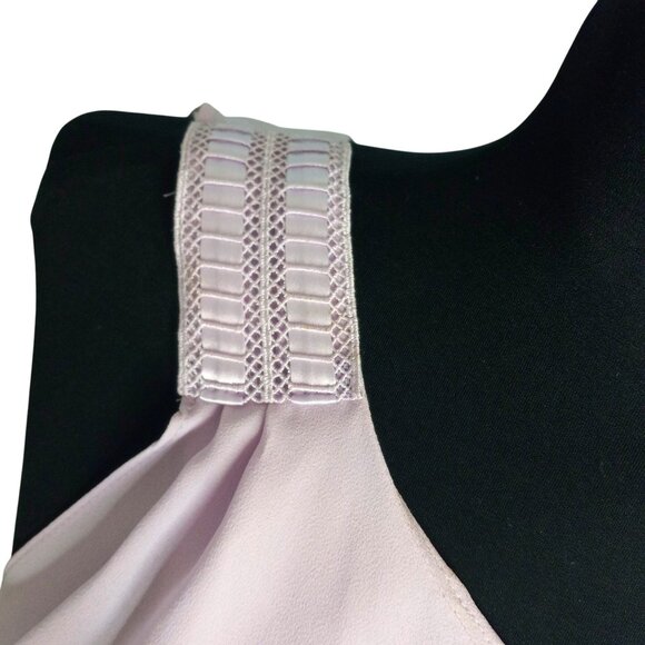 WHBM Size 4 Blouse One Shoulder Layered Chiffon Embellished Asymmetrical Tiered - Picture 5 of 10